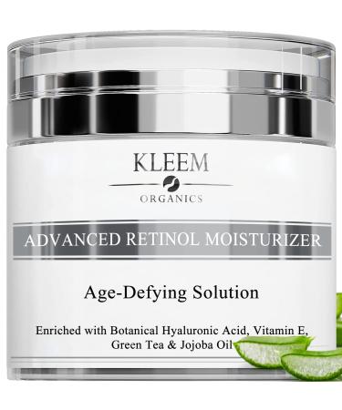 Pure Anti-Wrinkle Face & Neck Retinol Cream with Hyaluronic Acid - Premium Anti-Aging Face Moisturizer - Anti Aging Firming Facial Cream to Reduce Wrinkles, Dark Spots, Fine Lines, Sun Damage - 1.7 Oz