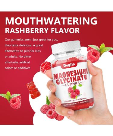 Premium Magnesium Glycinate Gummies 1000mg with L-Threonate & Potassium Complex - Memory, Mood & Calm Support - 90 Raspberry Gummies - Buy Online on GoSupps.com
