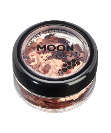 Classic Chunky Glitter by Moon Glitter - Copper Bronze - Cosmetic Festival Makeup Glitter for Face Body Nails Hair Lips - 3g - Buy Online on GoSupps.com