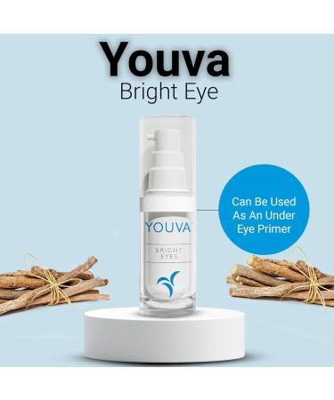 YOUVA Hyaluronic Acid Anti-Aging Eye Cream - Reduce Dark Circles & Puffiness | Fragrance-Free 15ml | Marine Extracts & Bearberry - Buy Online on GoSupps.com