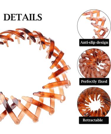 3pcs Geometric Retractable Hair Clips | Expandable Ponytail Holder Clip | Bird Nest Shaped Hair Loops | Vintage Hair Accessories | Hair Donut Bun Maker | Hair Styling Tool for Women Girls - Buy Online on GoSupps.com