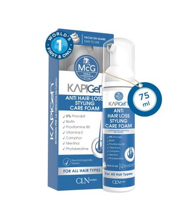MCG Manual Hair Loss Treatment for Men and Women - Styling Care Hair Mousse - NO SIDE EFFECTS OF MINOXIDIL - Hair Thickening Products for Men with PROCAPIL Biotin Provitamin B5 Cruelty FREE 75 ml Foam