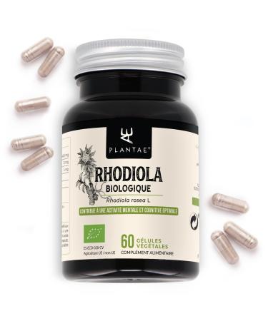 RHODIOLA ROSEA ORGANIC * Plantae * 60 Vegetable Capsules * Anti-Fatigue + Concentration + Performance * High concentration of active ingredients *