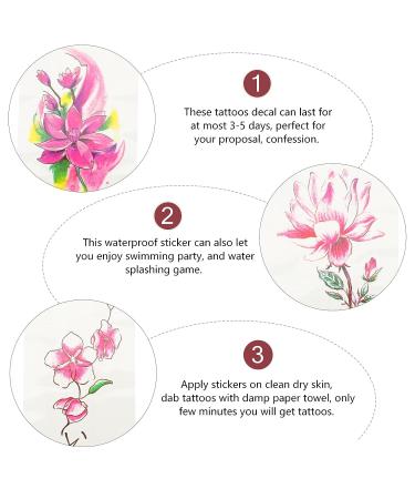 Minkissy Red Spider Lily Temporary Tattoos - 120 Sheets for Cosplay Decals | Fake Tattoos for Long-Lasting Designs - Buy Online on GoSupps.com