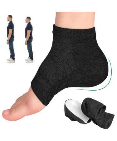 High ankle socks shoe inserts increase shoe inserts heel wedge heel cushion increase in the slope shoe inserts heel Height Increase insoles heel cushion heel increase for shoes (3.5cm/black)