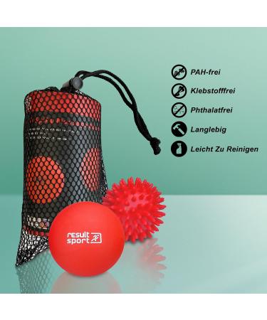 Resulting Lacrosse & Hedgehog Ball Massage Set for Plantar Fasciitis Relief | Deep Tissue Foot & Trigger Point Massage (Red) - Buy Online on GoSupps.com
