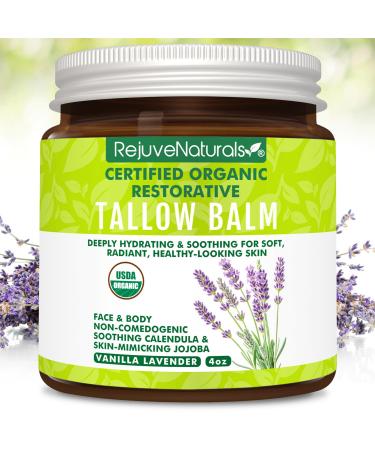 Rejuve Naturals Vitamin E Oil & Organic Tallow Balm Bundle Deep Moisture for Face,Body 100% Pure d-Alpha Tocopherol + USDA Organic Grass-Fed Tallow, Beeswax & Jojoba Nourish Dry Skin - Buy Online on GoSupps.com