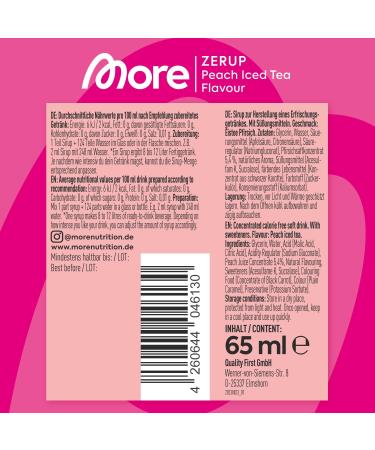 More Zerup Mixed 6 Series Bundle - Sugar-Free Syrup with Real Fruit Extracts | Vegan Zero Calories | 6 x 65ml - Made in Germany - Buy Online on GoSupps.com
