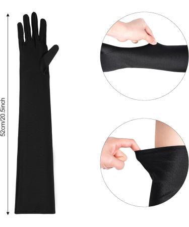 choyaxo 1920s Flapper Great Gatsby Accessories Set 1920s headpiece Roaring 20s Headband Long Gloves for Women Black Standard - Buy Online on GoSupps.com