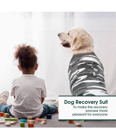 Kuoser Dog Recovery Bodysuit - Breathable Post-Op Body for Male & Female Dogs Leakage Protection Anti-Licking Camouflage XXL (1 Pack) - International Shipping - Buy Online on GoSupps.com