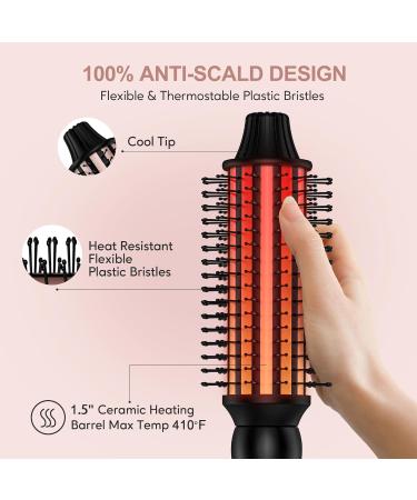 Thermal Brush for Big Bouncy Blowout - 1.5" Heated Round Brush with 5 Temps | Ceramic Curling Wand for Medium & Long Hair - Dual Voltage for Travel - Buy Online on GoSupps.com