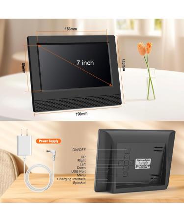Senxingyan 7 HD Digital Calendar Alarm Clock - Dimmable Alarm for Seniors & Alzheimer Patients - Multiple Clock Modes in Black - Buy Online on GoSupps.com