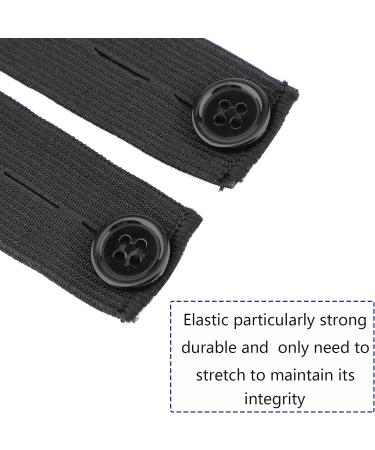 LUTER Adjustable Waistband Extenders with Metal Button - Black | For Pregnancy, Men, Women - Jeans, Pants, Skirts - Buy Online on GoSupps.com