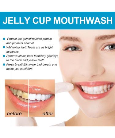 Jelly Cup Mouthwash - Mint Cool Alcohol-Free Portable Oral Care for Bad Breath - Travel-Friendly Mini Mund Water - Buy Online on GoSupps.com