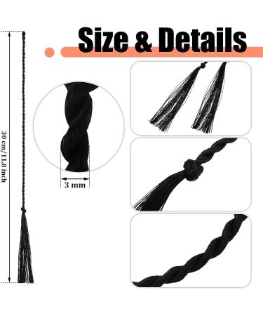 Shappy 10pc Black Whip Crackers Nylon Rope Replacement Set - 11.8 Inch for Horse, Bullwhip, Stock Whip - Buy Online on GoSupps.com