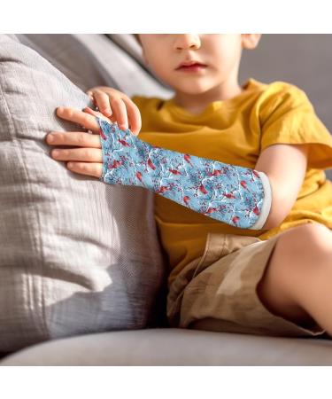 Decorative LED Back Christmas Arm Cast Cover - Cardinal Bird Design for Adults | Small Size Cast Protector & Sleeve - Buy Online on GoSupps.com