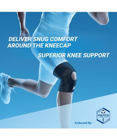 LP SUPPORT 708CA Extreme Knee Support Sleeve - Breathable CoolPrene Compression Brace for Athletes (Black Size L) - International Shipping Available - Buy Online on GoSupps.com