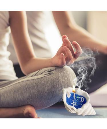 Shop Conch Candle | Handmade Aromatherapy | Marine Scented Candle for Stress Relief | Natural 4-6 Hours Burn Time | Dark Blue Decor - Buy Online on GoSupps.com