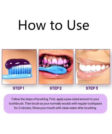 V34 Teeth Whitening Toothpaste Purple Teeth Whitening Toothpaste Whitening Foam Toothpaste to Remove Stains Improves Teeth Shine and Fresh Breath. - Buy Online on GoSupps.com