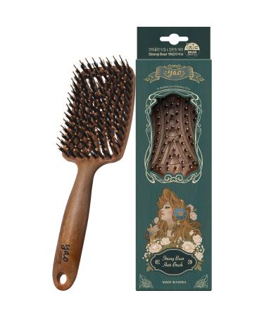 Mother's Corn Boar Bristle Hair Brush for Women Men Kids, Detangle Ventilated Hair Brush for Thick Curly Thin Long Short Dry Hair to Makes Hair Shiny and Improves Hair Texture