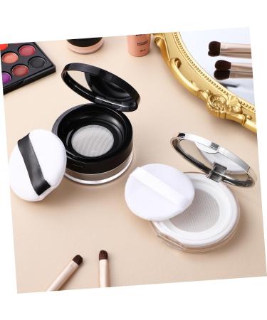  Healvian Healvian 20g Elastic Mesh Flip-Top Black Loose Powder Box + 3g Thin Silver Powder Puff Beauty Products Powder Container with Puff Sample Jars Bottle Sponge - Buy Online on GoSupps.com