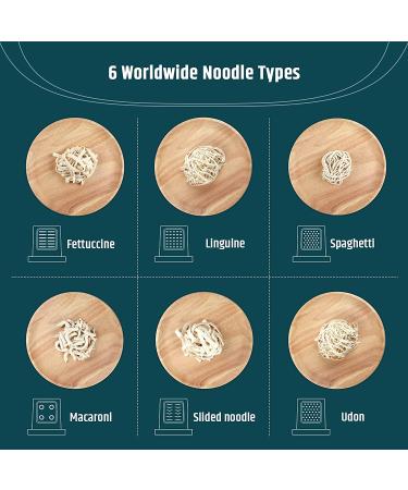 Razorri Electric Pasta and Noodle Maker | Automatic Machine | 6 Noodle Shapes | Compact Size | Makes 2-3 Servings - Buy Online on GoSupps.com