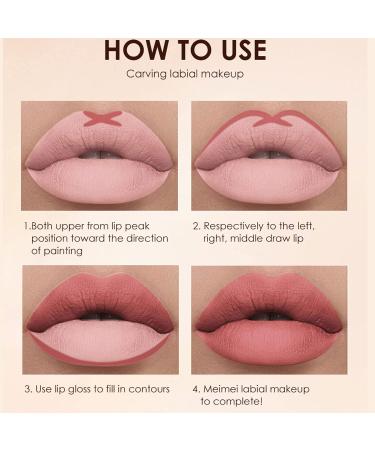 BestLand 6Pcs Matte Liquid Lipstick and Lip Liner Set - Waterproof Nude Makeup Kit (Set D) - Buy Online on GoSupps.com