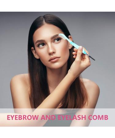 Minkissy 6PC Eyebrow & Eyelash Care Brush Set | Dual-Head Separator & Foldable Makeup Tools | International Shipping Available - Buy Online on GoSupps.com