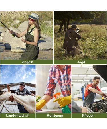 ANSOBEA Waders for Men - Waterproof Fishing Pants with Boots Neoprene 70D Nylon Ideal for Fishing Farms & Construction (Size 42/43L Green) - Buy Online on GoSupps.com