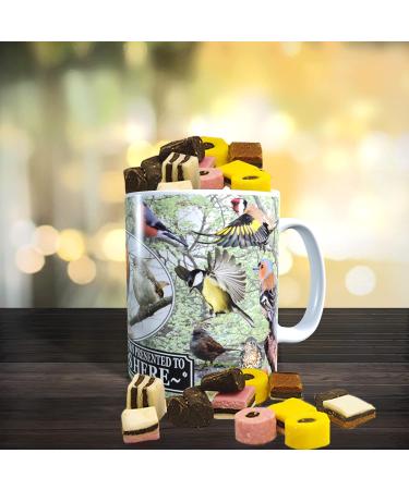 British Garden Birds Personalised Mug with Choice of Sweets Gift - Buy Online on GoSupps.com