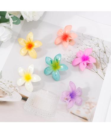 REYIN-CHHN Small Flower Hair Clips for Girls 1.8 inch Hawaiian Plumeria Flower Hair Clips For Women Frangipani Flower Clips Cute Hair Accessories Luau Tropical Party Decoration - Buy Online on GoSupps.com