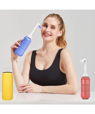 2-Piece Perineal Bottle Set for Postpartum Care | Portable Bidet with Angled Spout & Storage Bag - Pain Relief After Birth - Buy Online on GoSupps.com