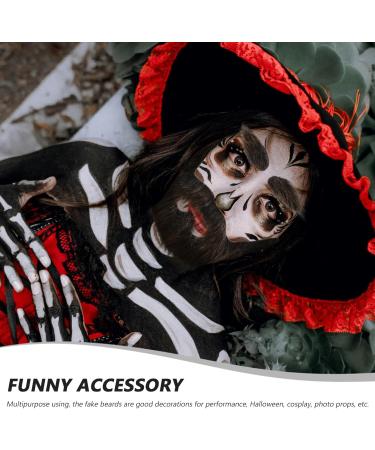 Beavorty 1 Set Beard Dress up Fake Whiskers Cosplay Prop Stage Cosplay Eyebrow Pirate Beard Brown Beard Plush - Buy Online on GoSupps.com