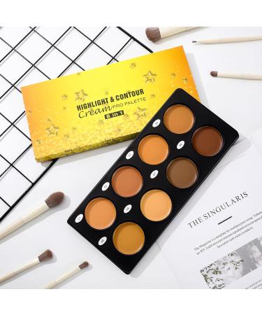Cream Contour Palette - 8 Long-Lasting and Full Coverage Cosmetics | Face Contour Palettes For Women Girls Adults Friends and Girlfriends - Buy Online on GoSupps.com