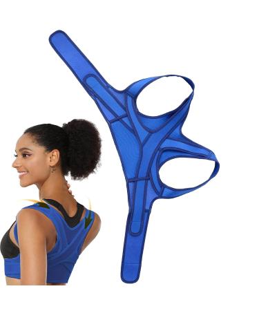 Back Brace Corrector Adjustable Back Corrector | Breathable Corrector Invisible Back Corrector for Breast Shoulder Women Blue X-Large - Buy Online on GoSupps.com