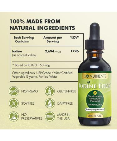 Go Nutrients Liver Edge & Nascent Iodine Supplement | High Potency Liquid Drops | Non-GMO & Gluten-Free | Liver Cleanse & Advanced Support with Milk Thistle Seed - Buy Online on GoSupps.com