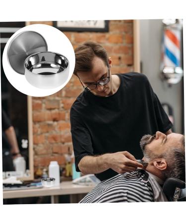 Dressoos Stand Cup with Polished Cleaning Lid - Durable Silver Razor Tool for Men | Hairdresser's Essential - Buy Online on GoSupps.com