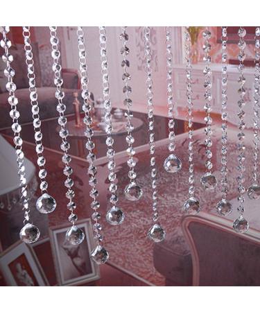 VOVOV 10 Pack Clear Crystal Garland Chandelier Octagon Beads Chain - 1000CM/30.5FT - Buy Online on GoSupps.com