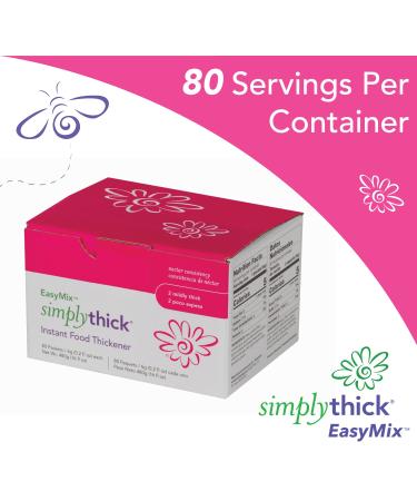SimplyThick EasyMix Gel Thickener | 80 Individual Packets | Dysphagia & Swallowing Disorder Aid | IDDSI Level 2 Mildly Thick - Buy Online on GoSupps.com