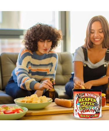 Kickin Carolina Reaper Pepper Honey Spicy Hot Peanuts 12oz - Ultimate Spicy Gourmet Gift Peanuts - Try if You Dare! - Buy Online on GoSupps.com