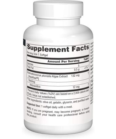 Source Naturals Astaxanthin 12mg - 60 Softgels for Antioxidant Support - Buy Online on GoSupps.com