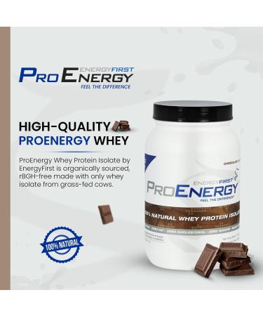 EnergyFirst Grass-Fed Chocolate Whey Protein Isolate (2lb) High-Protein Shake Gluten-Free Non-GMO Ideal for Meal Replacement & Workout Recovery 35 Servings Chocolate 2 Pound (Pack of 1) - Buy Online on GoSupps.com