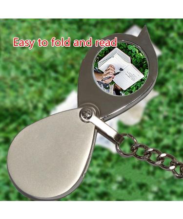 20X Pocket Magnifying Glass Hand-held with Key Chain Mini Folding Magnifier for Reading Inspection Mini Magnifier for Reading Key Chain Small Gift - Buy Online on GoSupps.com