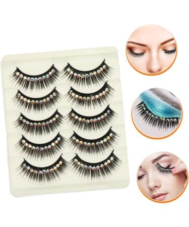Beavorty 40 Pairs diamond false eyelashes manga lashes fake eyelashes natural lash extensions gems eyelash colored rhinestones natural fake eyelash chemical fiber hard stem make up striking - Buy Online on GoSupps.com