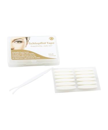 Sluepflid Tape double -sided "Size L - Lady Size" 120 pairs (240 pieces) - eyelidlifting without any surgery!Eye eyelid stripes against loopholes (24h stop waterproof skin -friendly)
