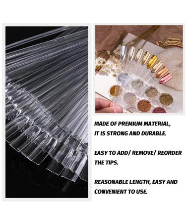 100 Nail Display Tips with Ring & Number Stickers - Transparent Nail Art Tip Rings for Salon Exercises - Buy Online on GoSupps.com