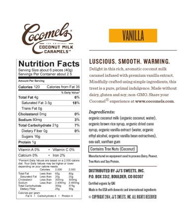 GoSupps.com - Cocomels Coconut Milk Caramels Madagascar Vanilla 3.5 oz (100 g) - Buy Online on GoSupps.com