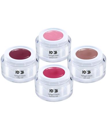 Pink Diamonds Collection Set - Red & Pink Gel Nail Colors - Made in Germany | 4 x 5ml - International Shipping - Buy Online on GoSupps.com