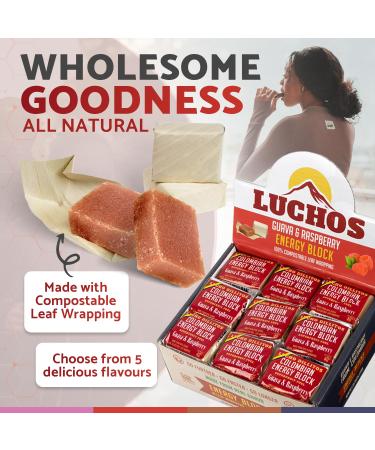 Luchos Natural Energy Bar - Raspberry | 27 Pack | Vegan & Gluten-Free High Carb Nutrition for Endurance Running Cycling & Workouts - Buy Online on GoSupps.com