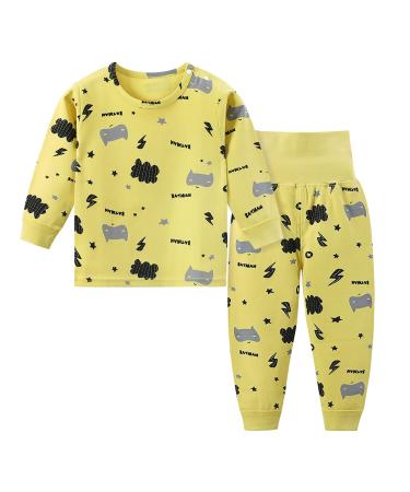 YANWANG 100% Cotton Baby Boys Girls Pajamas Set Long Sleeve Sleepwear(6M-5Years) 4-5 Years Batman - Buy Online on GoSupps.com